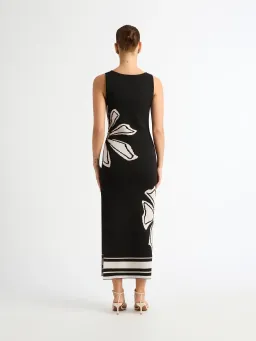 Sheike Knit Midi Dress Black Size 6 for rent on The Volte - image 2