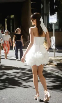 Maison Oui Lima Mini Dress Natural White Size 10 for rent on The Volte - image 2