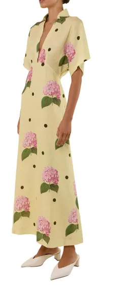 Palm Noosa Jasmine Dress Yellow Print Size 8 for rent on The Volte - image 3