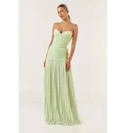 She is OLLÁ Nicolette Maxi Dress Green Size AU 6 for rent on The Volte - image 3