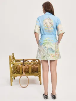 Alemais Anouk Mini Dress Blue Print Size AU 12 for rent on The Volte - image 2