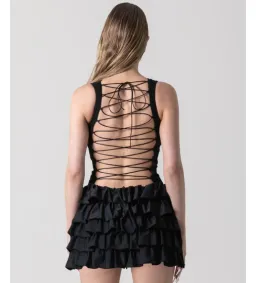 Bye Bambi Yurah Mini Dress Black Size XS  / Size AU 6 for rent on The Volte - image 4