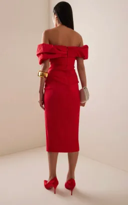 Rachel Gilbert Gia Midi Dress Red 3 / AU 12 for rent on The Volte - image 3