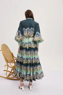 Alemais Madalena Shirtdress Multi Print Size 10 for rent on The Volte - image 3