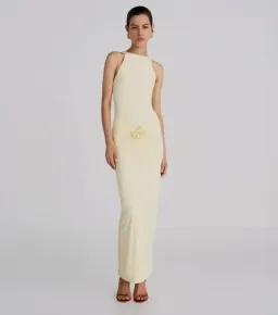 Maygel Coronel Vanilla Alquimia Midi Dress Yellow Size 6/XS for rent on The Volte - image 1