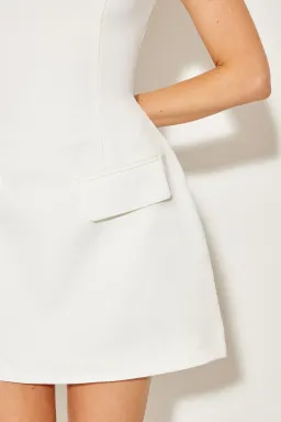 Odd Muse The Ultimate Muse Cap Sleeve Mini Dress White Size AU 12 for rent on The Volte - image 3