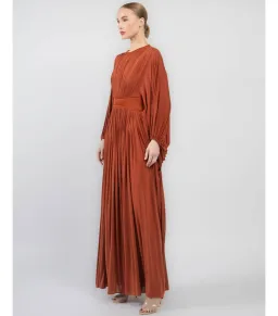 Zimmermann Illuminate Batwing Maxi Dress in Rust Size 2 / AU 12 for rent on The Volte - image 2