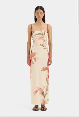 Sir The Label Hana Ruched Midi Dress Size AU 6 for rent on The Volte - image 1