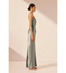 Shona Joy La Lune Gathered Maxi Dress in Sage Size 14 for rent on The Volte - image 3