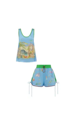 Alemais Anouk Tank and Short Set Blue Size 8 for rent on The Volte - image 3