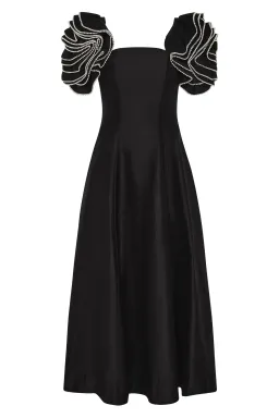 Aje Twyla Midi Dress Black Size 10 for rent on The Volte - image 7