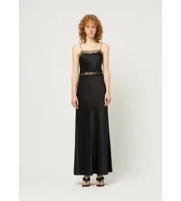 Maison Essentiele Lace Trimmed Maxi Dress in Black Size S / AU 8  for rent on The Volte - image 1