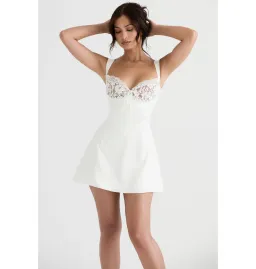 House of CB Adriana Mini Dress Ivory Size XS / AU 6  for rent on The Volte - image 2