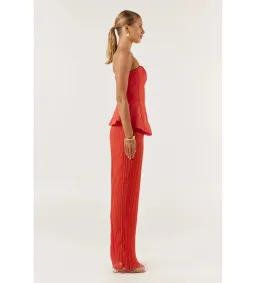 She is OLLÁ Marcelle Maxi Dress Red Size XS/AU 6 for rent on The Volte - image 5
