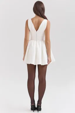 House Of Cb  Emmeliette Satin Mini Dress  Ivory  Size S/au 8  for rent on The Volte - image 6