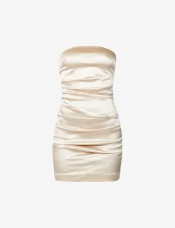 Bec & Bridge Heather mini dress in Champagne size AU 8 for rent on The Volte - image 4