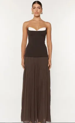 She Is Olla Nicolette Gown in Espresso Size AU 10 for rent on The Volte - image 1