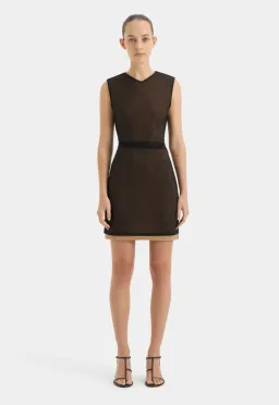 Sir the Label Delta Overlay Mini Dress Sepia Size AU 6 for rent on The Volte - image 1