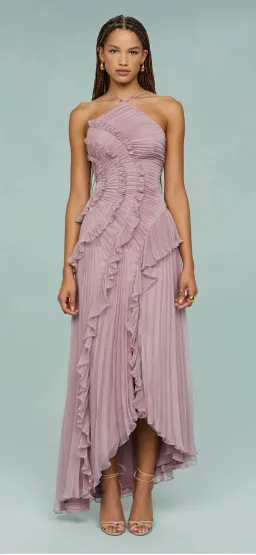 Amur Lorelie Halter Gown Water Hyacinth Size 8/2 for rent on The Volte - image 2