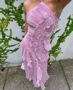 Amur Lorelie Halter Gown Water Hyacinth Size 8/2 for rent on The Volte - image 1