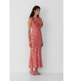 The Wolf Gang Circe Ruffle Maxi Dress Candy Floral Size AU 6 for rent on The Volte - image 3