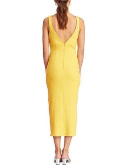 Bec & Bridge Cle'mence Midi Dress Yellow Size 6 for rent on The Volte - image 2