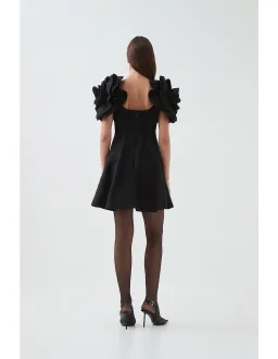 Aje Twyla Mini Dress Black Size 14 for rent on The Volte - image 3