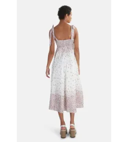 Zimmermann  Linen Carnaby Tie Shoulder Midi Dress in white Size AU 6 for rent on The Volte - image 5