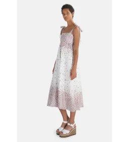 Zimmermann  Linen Carnaby Tie Shoulder Midi Dress in white Size AU 6 for rent on The Volte - image 3