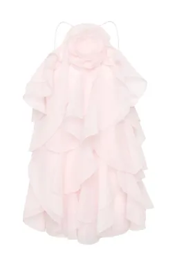 Aje Pandorea Layered Mini Dress Pastel Pink Size 8  for rent on The Volte - image 4
