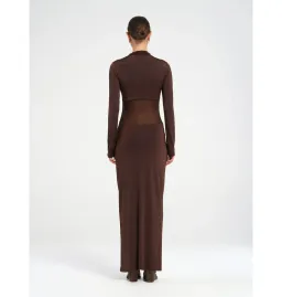 Benni Dora Maxi Dress Chocolate Size AU 8 for rent on The Volte - image 2