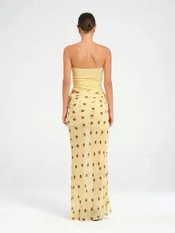 Benni Roscoe Maxi Dress Butter Spot Size Au 8 for rent on The Volte - image 3