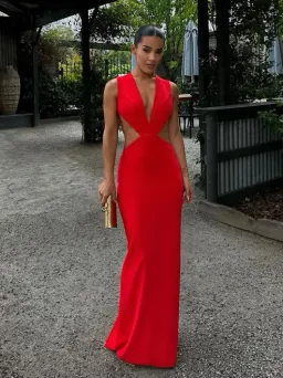 Effie Kats Valencia Gown in Orange Size M / AU 10 for rent on The Volte - image 1