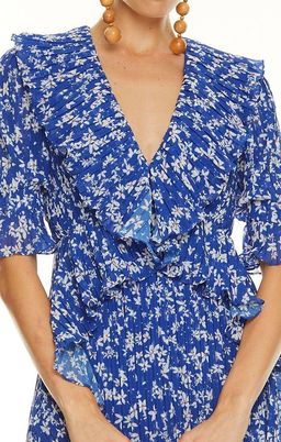 Talulah Mediterranean Minx Midi Dress Blue Size 10 for rent on The Volte - image 4