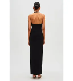 Misha Alusia Stretch Twill Maxi Dress in Black Size 8 for rent on The Volte - image 4