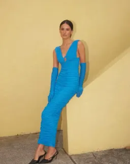 Eliya The Label Anna Dress Blue Size 10  for rent on The Volte - image 2