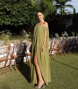 Sass & Bide Claret Dress in Olive Size 8  for rent on The Volte - image 6