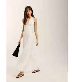 Reformation Delilah Linen Maxi Dress White Size 6 for rent on The Volte - image 1