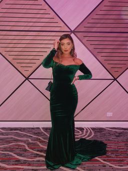 Alamour the Label Emerald Gown Green Size 8 for rent on The Volte - image 1