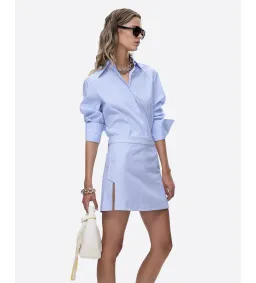 Deering Blaze Shirt & Skirt Set Pale Blue Size AU 14 for rent on The Volte - image 3