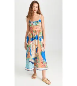 Zimmermann Alight Picnic Midi Dress Nautical Map Size 4 / AU 16 for rent on The Volte - image 1