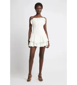 Aje Utopia Mini Dress White Size 10  for rent on The Volte - image 1