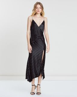 Bec & Bridge Kylie Midi Dress Black Print Size AU 8 for rent on The Volte - image 1