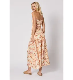 Winona Flourish Shirred Midi Dress in Multi Size XXS / Size AU 4 for rent on The Volte - image 3