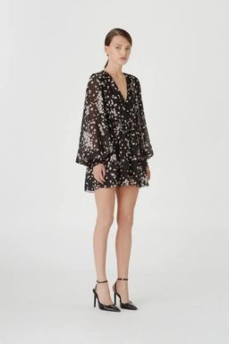 Camilla and Marc Gardin Mini Dress Floral Black Size 6 for rent on The Volte - image 2