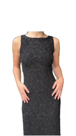 Vintage Black Beaded Gown Size AU 10 for rent on The Volte - image 4