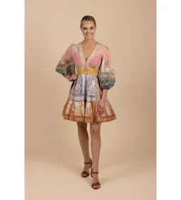 Zimmermann Anneke Lantern Mini Dress in Print Size 2 / AU 12 for rent on The Volte - image 1