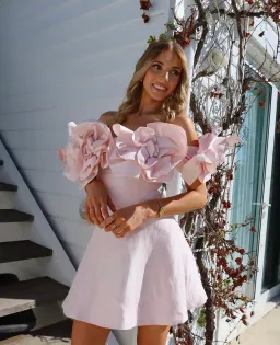 Aje Etta Mini Dress Pastel Pink Size AU 8 for rent on The Volte - image 6