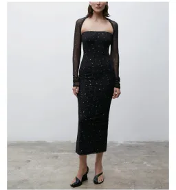 Paris Georgia Galaxy Maxi Dress Shrug Black Size AU 8 for rent on The Volte - image 5