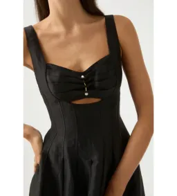 AJE Divinity Pearl Pin Midi Dress Black Size XS / AU 6 for rent on The Volte - image 5